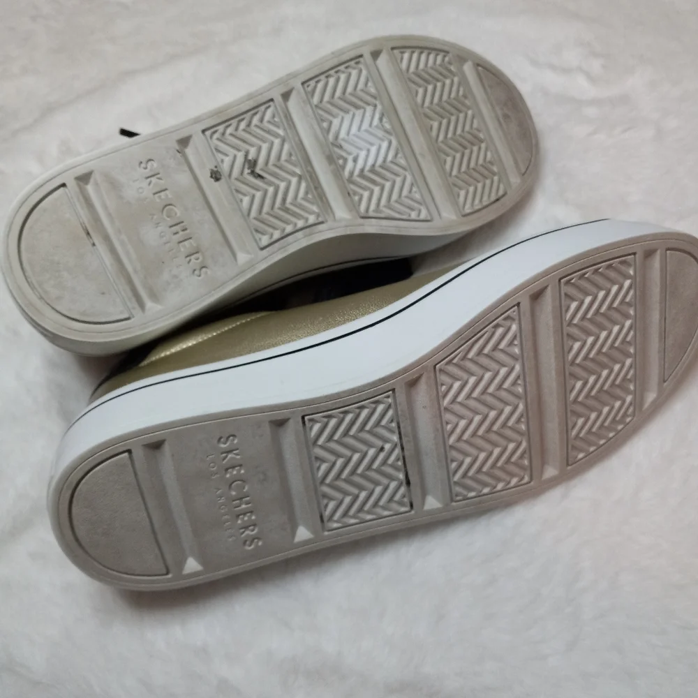 Skechers Hi Lite Street Leather Gold Sneakers